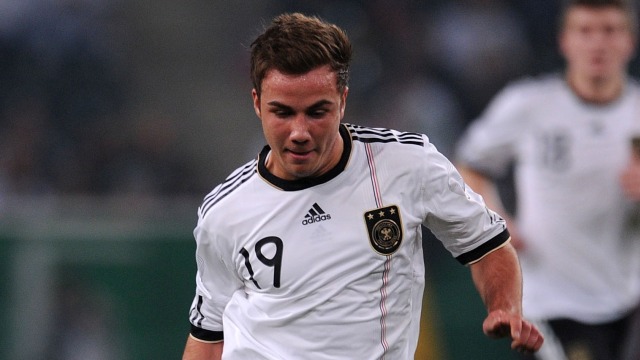 Pemain Timnas Jerman, Mario Goetze. Foto: PATRIK STOLLARZ/AFP