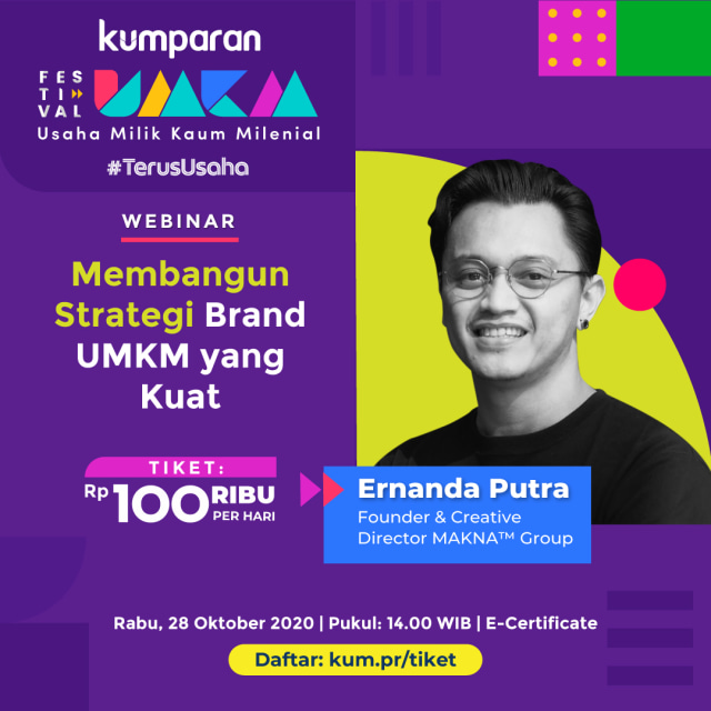 Webinar Festival UMKM: Yuk, Belajar A-Z tentang Branding! dok kumparan