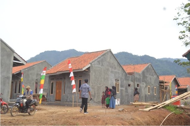 Sejumlah rumah warga yang telah dibangun melalui program Bantuan Stimulan Rumah Swadaya (BSPS) bagi warga Kabupaten Kuningan. (Dok. Ciremaitoday)