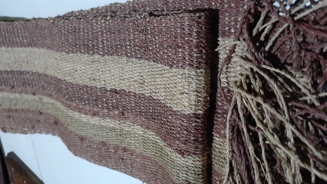 Tenun Terfo Sarmi, tenun dari serat alam. (Dok Hari Suroto/Balai Arkeologi Papua)