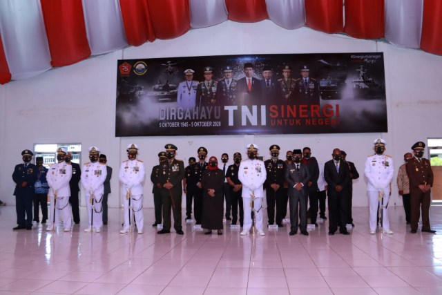 Upacara HUT TNI ke-75 Tahun 2020 di Kota Sorong, Dilakukan Secara Virtual (257633)