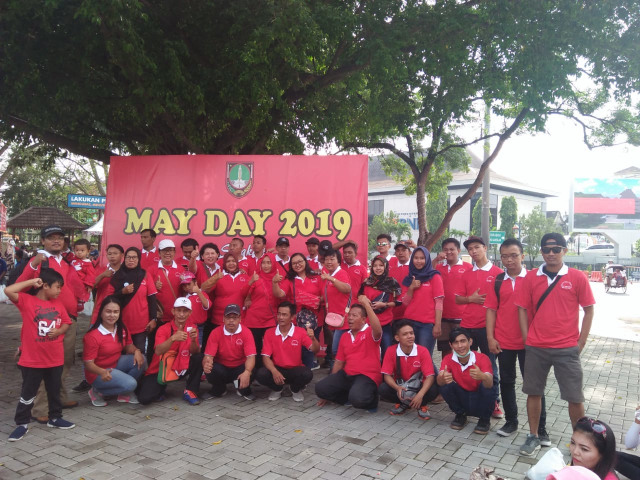 Konfederasi Serikat Pekerja Seluruh Indonesia (KSPSI) Solo, salah satu organisasi buruh yang ikut menolak UU Cipta Kerja
