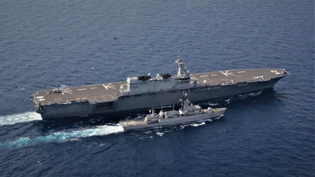 Aksi Kapal Perang TNI AL dan AL Jepang Latihan Bersama di Natuna Utara (2)