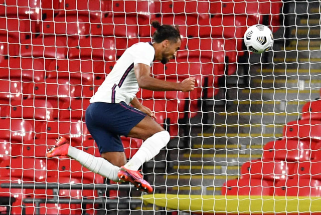 Dominic Calvert-Lewin di laga England vs Wales. Foto: Glyn Kirk/Reuters