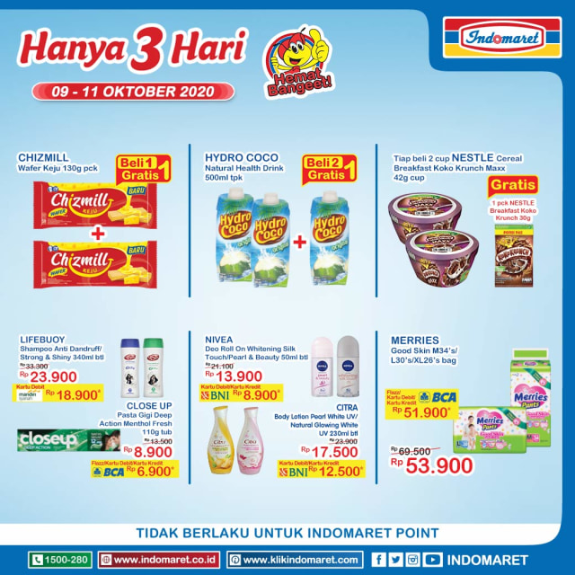 Katalog Promo JSM Indomaret 9-11 Oktober 2020, Diskon Ekstra Pakai Kartu Kredit (114407)