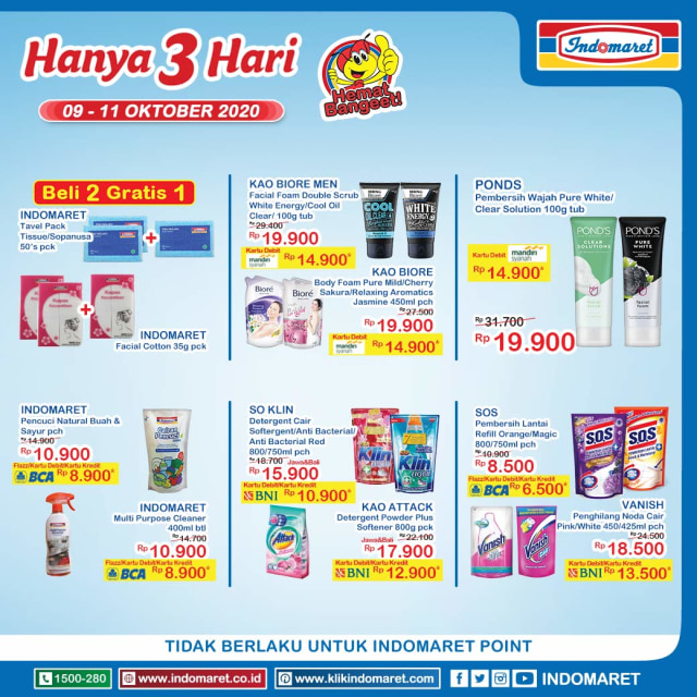 Katalog Promo JSM Indomaret 9-11 Oktober 2020, Diskon Ekstra Pakai Kartu Kredit (114409)