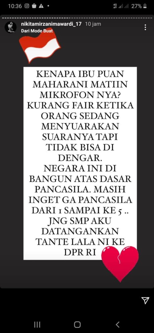 Nikita Mirzani Sentil Puan Maharani, GPMN Meradang (314098)