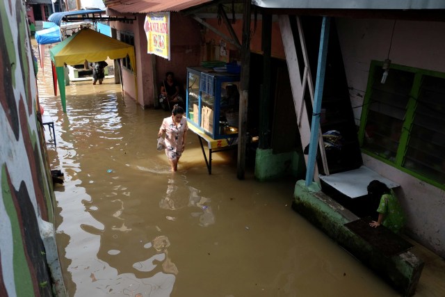 Ilustrasi banjir. Foto: Irsan Mulyadi/Antara Foto