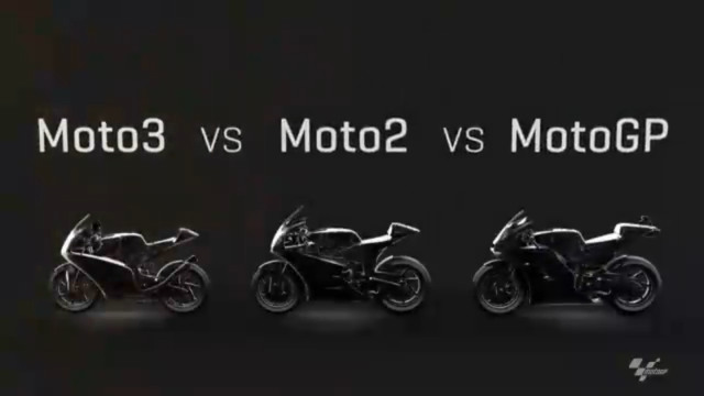 Perbedaan mesin, tenaga dan top speed atau kecepatan maksimal antara Moto3, Moto2 dan MotoGP. Foto: MotoGP