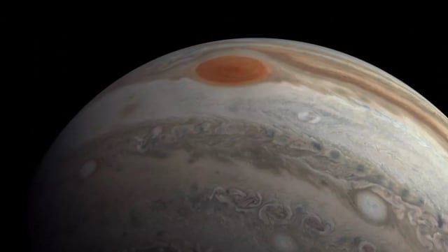 Planet Jupiter. Foto: Kevin Gill/NASA via YouTube NASAJuno