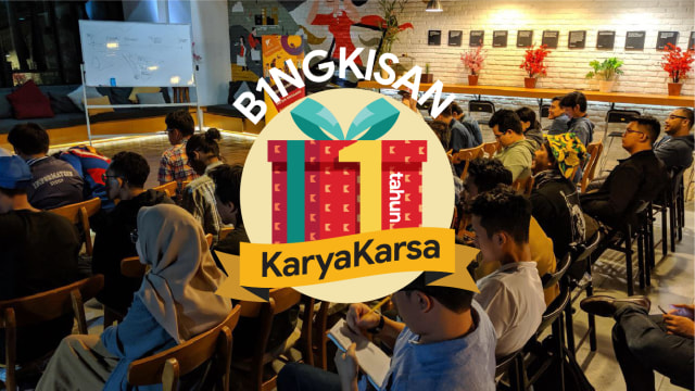 Pertemuan Kawan Karya #1 di bulan September 2019, tempat KaryaKarsa mengadakan pertemuan kreator pertama kali.  