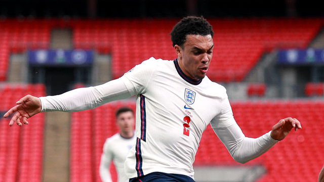 Trent Alexander-Arnold dari Inggris selama UEFA Nations League Grup 2, pertandingan League A di Wembley Stadium, London. Foto: REUTERS