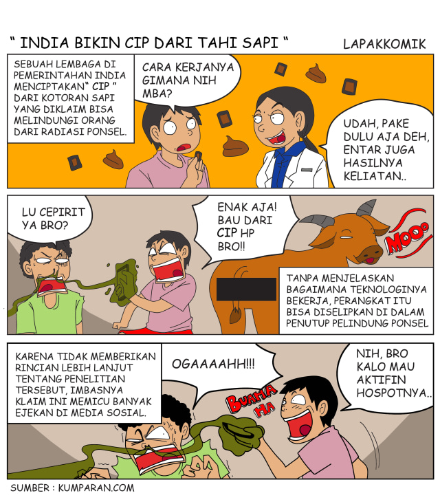 Komik: India Bikin Cip dari Tahi Sapi (1)