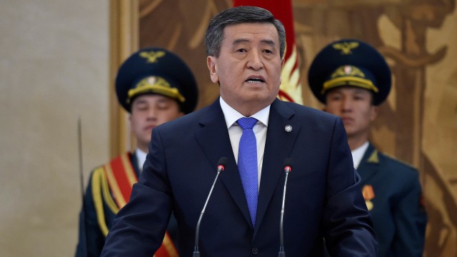 Presiden Kyrgystan Sooronbai Jeenbekov. Foto: Vyacheslav Oseledko/ AFP