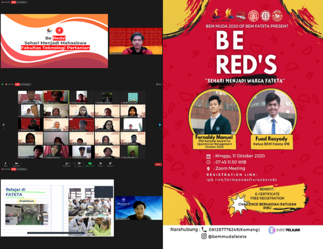 Dokumentasi Webinar Nasional Be Reds "Sehari Menjadi Warga Fateta"