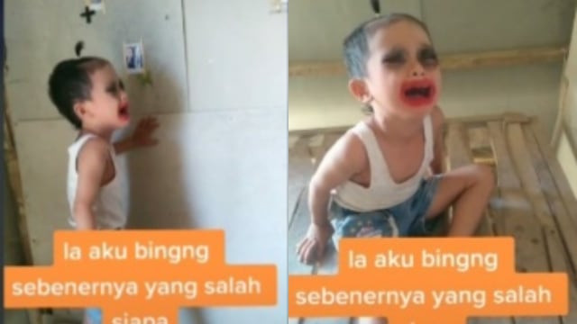 Ngakak, Bocah Ini Minta Didandani Mirip Joker Malah Histeris Usai Lihat Hasilnya (416156)