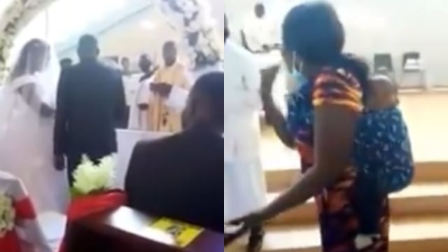 Detik-Detik Istri Bawa Anak Gagalkan Pernikahan Suami dengan Pelakor di Gereja (1)