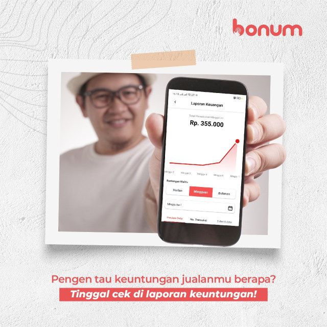 BONUM POS: Aplikasi kasir digital untuk memudahkan para pelaku UMKM dalam mengelola usaha secara digital. Foto: dok. Telkom Indonesia