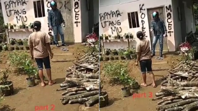 Debt Collector Corat-coret Rumah Nasabah, Diduga karena Lama Tak Ada Kabar (43546)