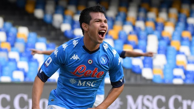 Pemain Napoli, Hirving Lozano. Foto: Alberto Lingria/REUTERS
