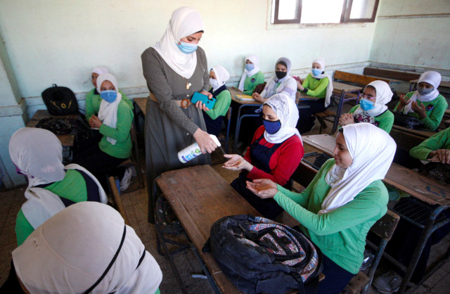 Foto: Potret Siswa Mesir di Hari Pertama Kembali ke Sekolah (12740)