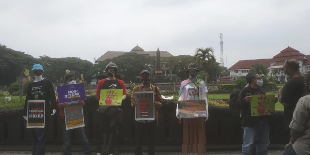 Solidaritas Jurnalis Malang Raya Anti Kekerasan. Foto: Ulul Azmy
