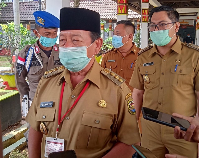 Wali Kota Bandar Lampung Herman HN terus imbau masyarakat untuk tegakkan protokol kesehatan, Senin (19/10) | Foto : Sidik Aryono/Lampung Geh