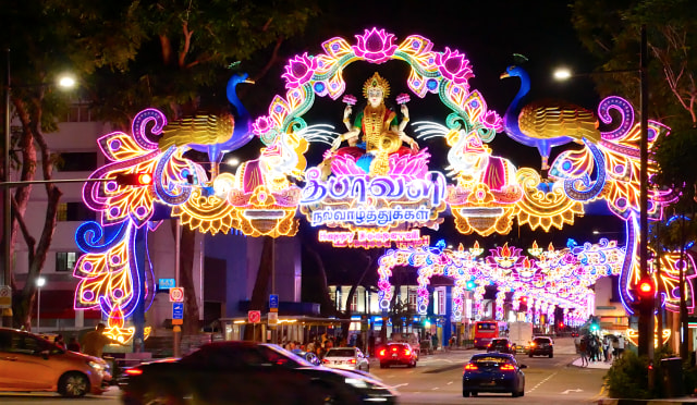 Suasana perayaan Deepavali di Singapura. Foto: Dok. Singapore Tourism Board