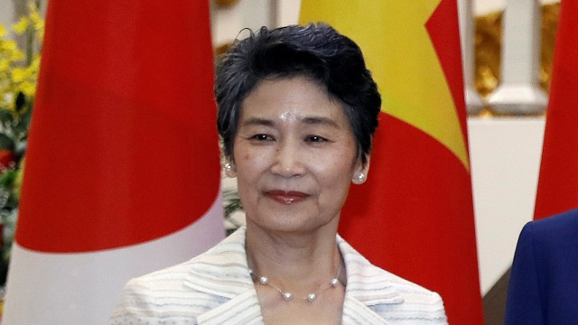 Istri PM Jepang Yoshihide Suga, Mariko Suga. Foto: LUONG THAI LINH / POOL / AFP