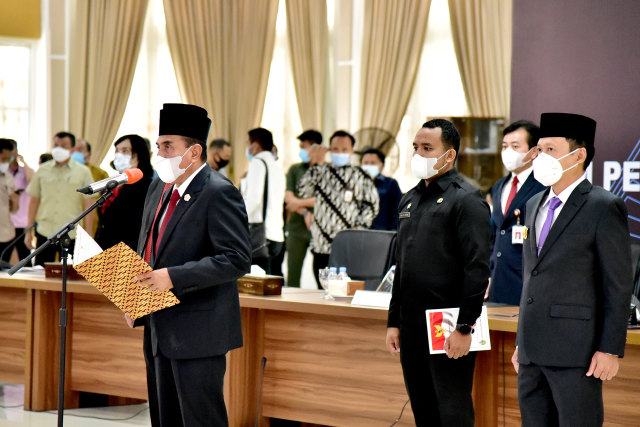 Gubernur Sumut Edy Rahmayadi mengukuhkan 29 TPAKD Kabupaten/Kota di Sumatera Utara. Foto: Istimewa