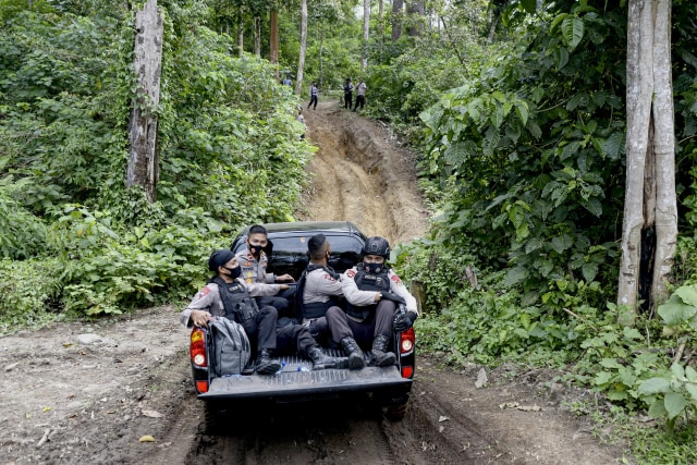 Foto: Pemusnahan 10 Hektare Ladang Ganja di Kaki Gunung Seulawah Agam, Aceh (520044)