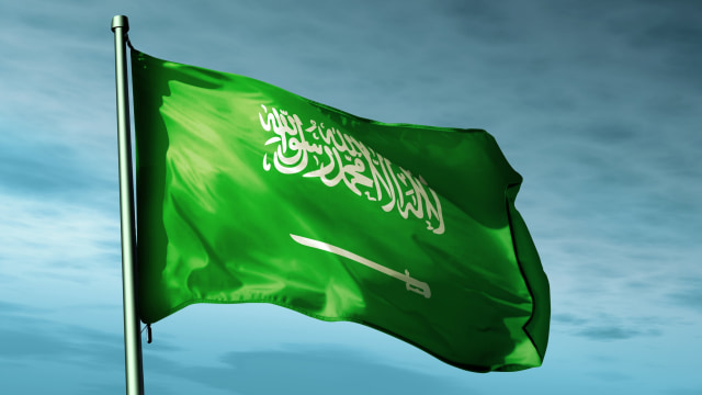 Ilustrasi bendera Arab Saudi. Foto: Shutterstock