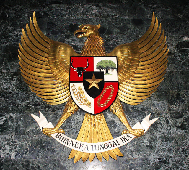Ilustrasi burung Garuda, lambang negara Indonesia. Foto: Wikimedia Commons.