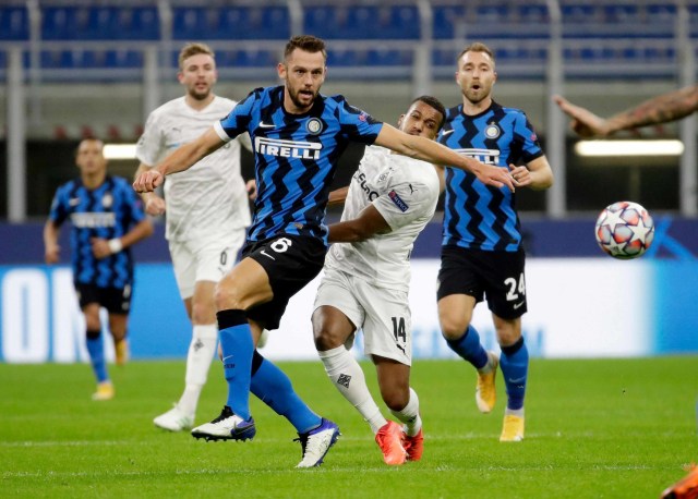 Pertandingan Liga Champions antara Inter Milan vs Borussia Moenchengladbach di San Siro, Milan, Italia. Foto: Luca Bruno/Reuters