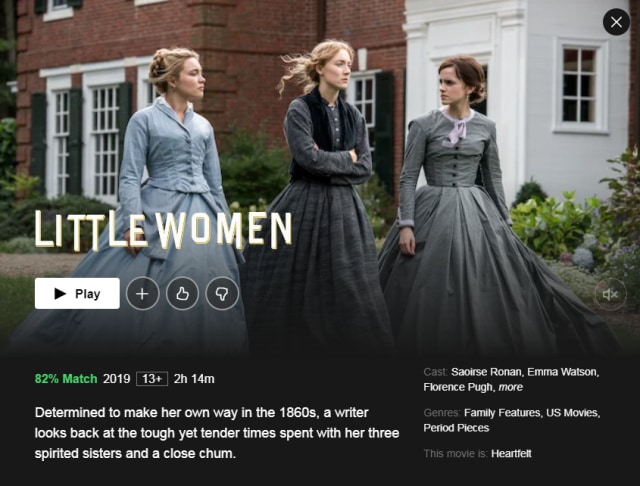 Rekomendasi Film Netflix Little Woman.  Sumber: Netflix