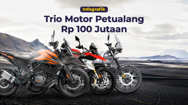 Komparasi motor petualang: KTM 390 Adventure, BMW G 310 GS, Royal Enfield Himalayan. Foto: kumparan