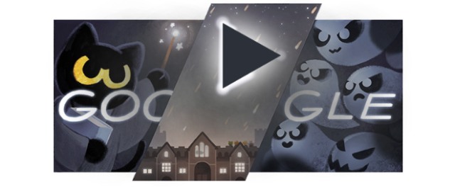 Game Google Doodle Populer Halloween Momo Magic Cat. Sumber: Google
