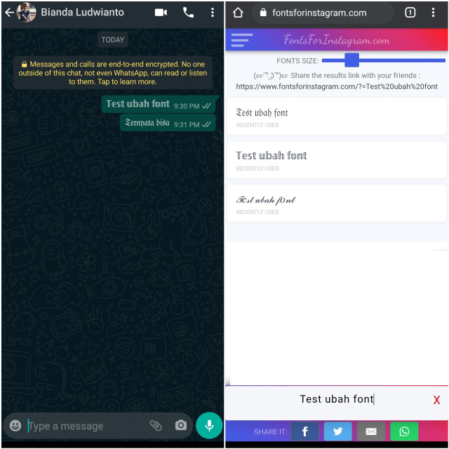 Cara Ganti Font WhatsApp Tanpa Instal Aplikasi Tambahan (1)