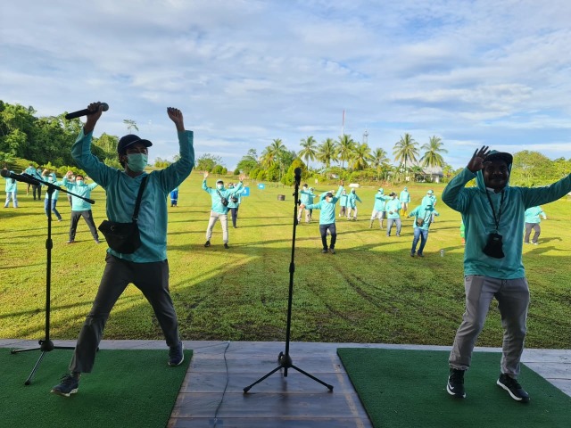 Values Day Pertamina RU VII Kasim diikuti pekerja, mitra kerja dan kontraktor, Minggu (25/10), foto : Istimewa