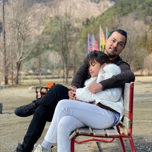Sultan Djorghi dan anaknya, Aquene. Foto: Instagram/djorghisultan