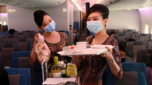 Singapore Airlines Ubah Pesawat A380 Jadi Restoran Mewah. Foto: AFP/Roslan Rahman