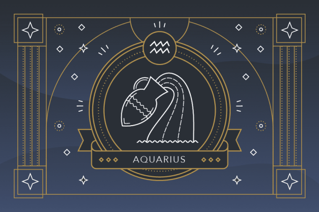 Lambang zodiak Aquarius. Foto: Dok. Labyrinthos