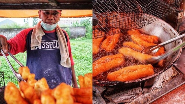 Proses pembuatan cakwe (foto: www.instagram.com/jogjafoodhunter) 