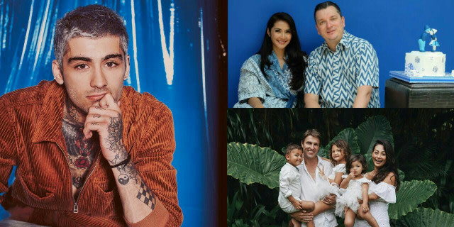 Zayn Malik, Maudy Koesnaedi dan keluarga, Indah Kalalo dan keluarga. (Foto: @zayn, @maudykoesnaedi, @indahkalalo/Instagram)