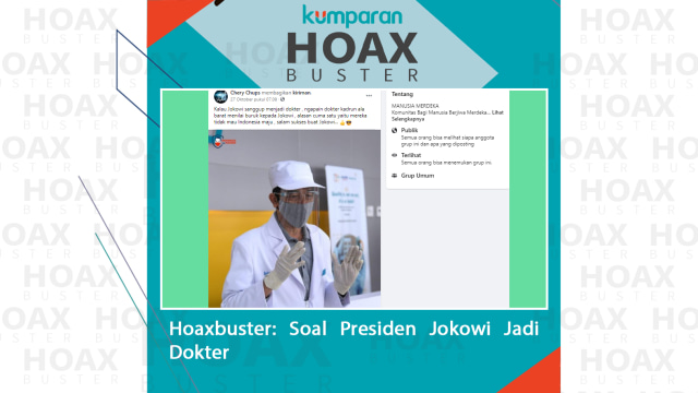 Hoaxbuster: Soal Presiden Jokowi Jadi Dokter
 Foto: kumparan