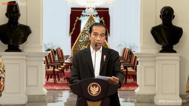 Presiden Jokowi memberikan keterangan pers terkait Pidato Presiden Perancis. Foto: Youtube/Sekretariat Presiden
