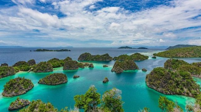 Salah satu spot pemandangan di Raja Ampat, Papua Barat