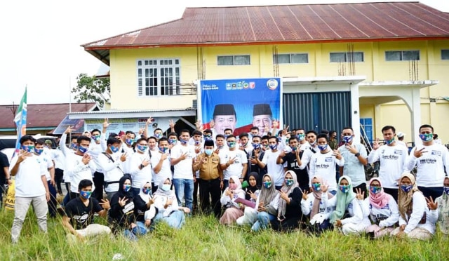Gerakan millenial Haris-Sani di Kabupaten Kerinci dan Kota Sungai Penuh menyatu untuk pergerakan menuju Jambi Mantap. Foto: Instagram @gemaalharis