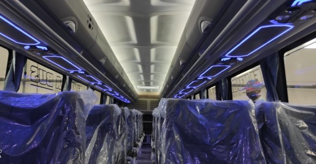 Bus Mercedes-Benz Baru PO Sudiro Tungga Jaya Bisa Angkut Sepeda Motor (50890)