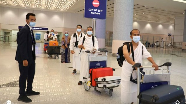 Jemaah umrah dari Indonesia tiba di Jeddah pada Selasa (3/11/2020). Foto: Dok. Kementerian Haji dan Umrah Arab Saudi